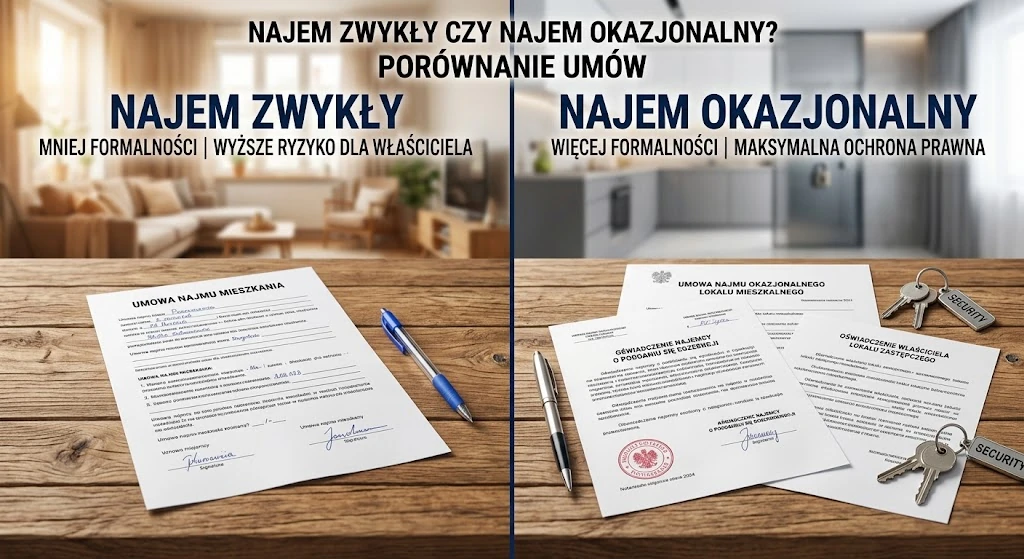 You are currently viewing Najem okazjonalny czy zwykły? Porównanie, różnice i wymagane załączniki – Przewodnik dla właściciela 2026/2027